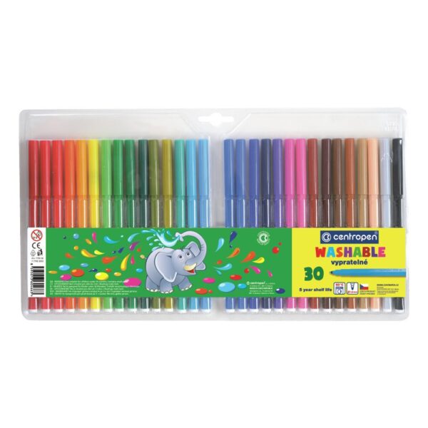 CENTROPEN flomastri 7790 Pralni - set 30 kos